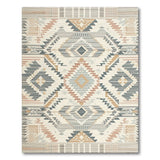 Cream Beige Southwestern Geometric Area Rug