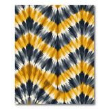 Bold Yellow Black Zigzag Wave Area Rug