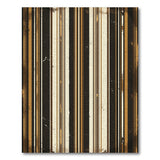 Distressed Vintage Brown Tan Striped Area Rug
