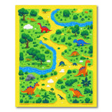 Dinosaur Jungle Adventure Kids Play Rug