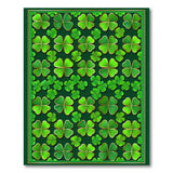 Lucky Shamrock Clover Green Area Rug