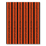 Bold Orange Black Tribal Stripe Rug