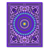 Traditional Persian Purple Mandala Medallion Persian Rug