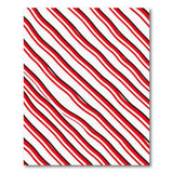 Bold Red Wavy Stripe Area Rug