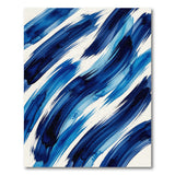 Sweeping Blue Watercolor Brushstroke Area Rug