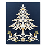 Navy Blue Gold Tree of Life Area Rug