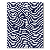 Black and White Geometric Modern Wavy Black White Geometric Area Rug