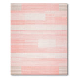 Pink Geometric Striped Area Rug