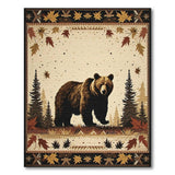 Majestic Grizzly Bear Autumn Forest Rug