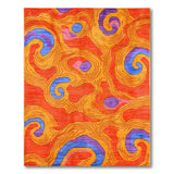 Multi-color and Patterns Vibrant Abstract Swirl Multi-Color Area Rug