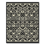 Black White Geometric Southwestern Black and White Area Rug