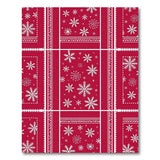 Festive Red Festive Red Snowflake Geometric Area Rug