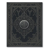 Ornate Gothic Medallion Black White Area Rug