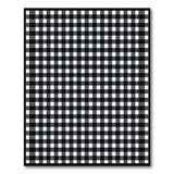 Black and White Geometric Modern Black White Buffalo Check Area Rug
