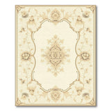 Ornate Beige Floral Medallion Area Rug