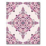 Pink Blush Pink Floral Medallion Area Rug