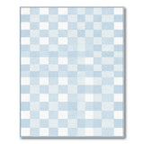 Light Blue Checkerboard Washable Area Rug
