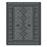 Grey Geometric Heritage Tribal Rug