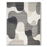 Modern Abstract Grey Area Rug