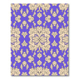 Purple Ornate Floral Damask Rug