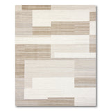 ODIKA Modern Geometric Washable Rug - Neutral Beige Low Pile Area Rug