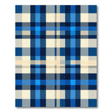 Blue and Teal Navy Blue Plaid Geometric Area Rug