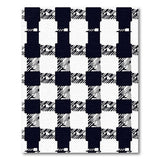Bold Black White Geometric Plaid Area Rug