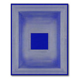 Blue Geometric Optical Illusion Area Rug