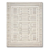 Modern Geometric Grey Frame Area Rug