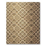 Intricate Beige Gold Lattice Area Rug