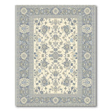 Cream Blue Traditional Persian Floral Rug
