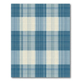Navy Blue Plaid Geometric Modern Area Rug