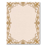 Elegant Gold Floral Frame Area Rug