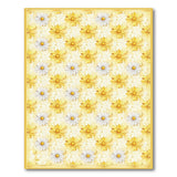 Golden Yellow Daisy Floral Area Rug