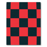 Bold Red Black Checkered Geometric Modern Area Rug