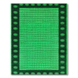 Emerald Green Crocodile Scale Area Rug