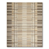 Brown Tan Heritage Tribal Woven Area Rug