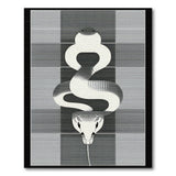 Geometric Modern Coiled Serpent Black White Area Rug
