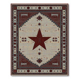 Red Star Medallion Persian Area Rug
