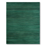 Emerald Green Horizontal Stripe Woven Area Rug