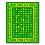 Lucky Shamrock Clover Area Rug - Green Yellow