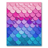 Mermaid Scales Area Rug Pink to Teal Ombre