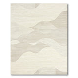 Abstract Beige Wave Beige and Neutral Area Rug