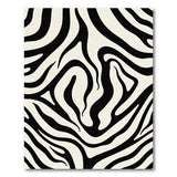 Abstract Area Black and White Bold Black White Zebra Stripe Area Rug