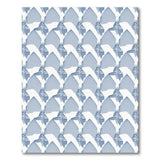 Blue Geometric Cutout Pattern Area Rug