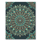 Blue and Teal Mandala Boho Area Rug