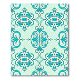 Blue and Teal Teal Ornate Persian Damask Area Rug