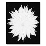 White Feathery Sunburst Area Rug