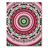 Vibrant Pink Mandala Area Rug