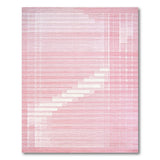 Pink Geometric Stepped Abstract Area Rug